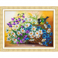 Набор для вышивания бисером ПАУТИНКА арт.Б-1282 Поле в лукошке 38х28 см