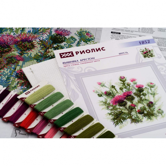 Набор для вышивания РИОЛИС арт.1852 Чертополох 30х30 см