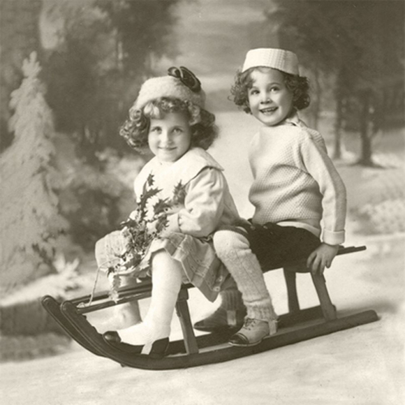 98680_Салфетки трехслойные для декупажа, коллекция "Lunch" Sagen Vintage Design "Дети ждут Рождество"