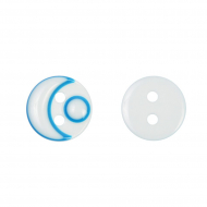 Пуговицы полиэстер CY 3235 цв.синий 18L-11мм, 2 прокола, 1 000 шт