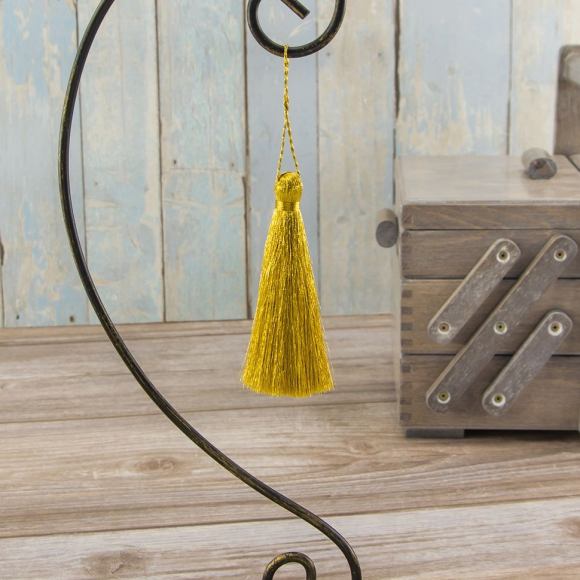 183392_Кисть декоративная на шнуре, длина 100 мм, цвет золотой 183392_Кисть декоративная на шнуре, длина 100 мм, цвет золотой