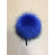 Помпон искусственный мех арт.RUS.PIP18 Песец 17-18см цв.т.синий №18 А
