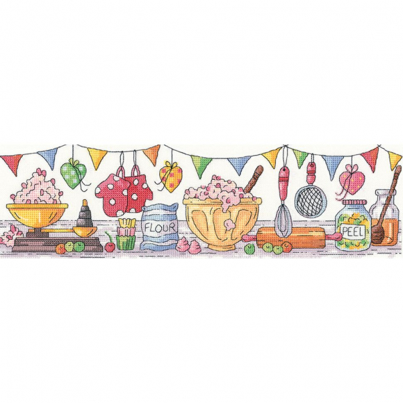 Набор для вышивания HERITAGE арт.KCRS1397E На старт! Внимание! Выпекание! 37,5х10 см
