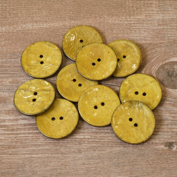 Пуговицы CONCEPT, размер 48, кокос, цвет COL.12 желто-зеленый