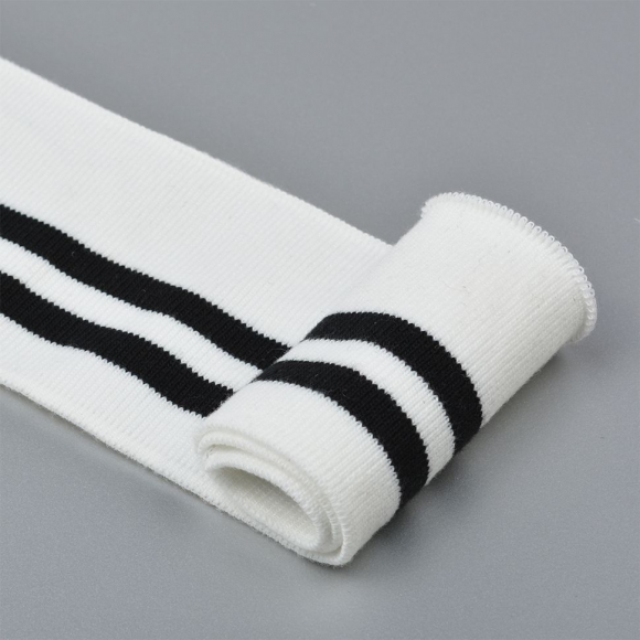 Подвяз трикотажный полиэстер арт.TBY.73003 цв.белый с черными полосами, 6х80см уп.5шт Подвяз трикотажный полиэстер арт.TBY.73003 цв.белый с черными полосами, 6х80см уп.5шт