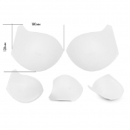 Чашечки корсетные TBY-10.01 с эффектом push-up р.95 цв. белый уп.10 пар