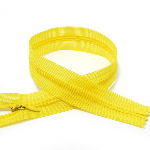 Молния MaxZipper пласт. потайная №3 60см н/р цв.F110 желтый уп.50шт
