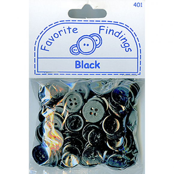 Пуговицы Favorite Findings "Черные"