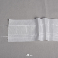 Лента шторная 90мм Caron сборка:карандаш арт.906 цв. белый рул. 50м