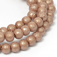 Бусины стеклянные TESОRO  арт.TS-GB21  цв.25 кофейный 10 мм, in ?1 мм 84см (90 ±3 бусины)