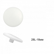 Пуговицы пластиковые С-NE68 цв.белый 28L-18мм, на ножке, 36шт
