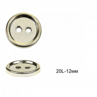 Пуговицы пластиковые C-NE72 цв.золото 20L-12мм, 2 прокола, 36шт