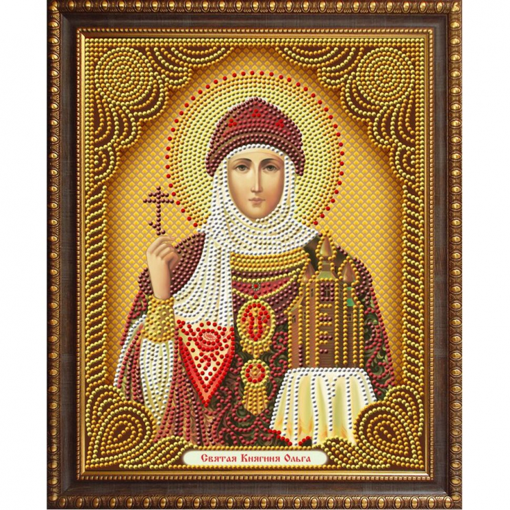 Набор для изготовления картин АЛМАЗНАЯ ЖИВОПИСЬ арт.АЖ.5040 Икона Святая Княгиня Ольга 22х28 см