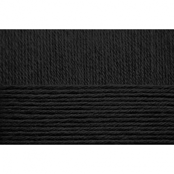 Пряжа для вязания ПЕХ Детский каприз Fit (100% акрил) 5х50г/225м цв.002 черный