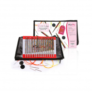 20613 Knit Pro Набор Deluxe Set съемных спиц для вязания Symfonie 3,5-8мм, тросик 60см, 80см, 100см, 120см, дерево, 8 видов спиц
