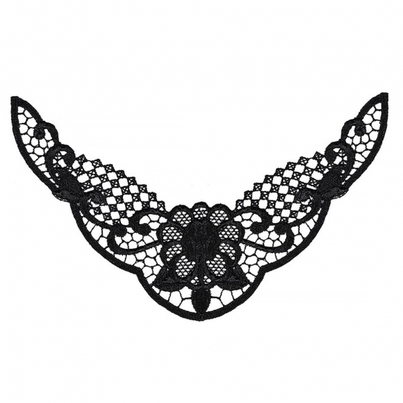 Кружевная вставка арт.TR.1261 220х120мм цв.2 черный уп.10шт