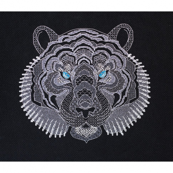 Набор для вышивания мулине АБРИС АРТ арт. AH-126 Белый тигр 21х19 см