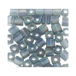 Бисер Япония "TOHO" CUBE №3  4 мм 5 х 5 г №0176F серый/раужный/матовый