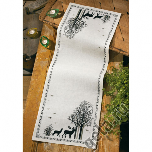 Набор для вышивания PERMIN арт.68-1116 Дорожка Олени 38х101 см