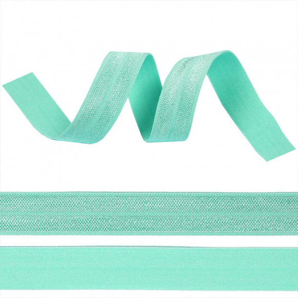 Резинка TBY бельевая окантовочная блестящая шир.15мм цв.F201 мятный уп.50 м