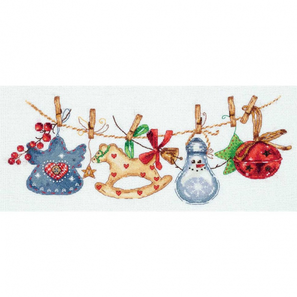 Набор для вышивания PANNA арт. PR-7085 Праздничная гирлянда 33х15 см