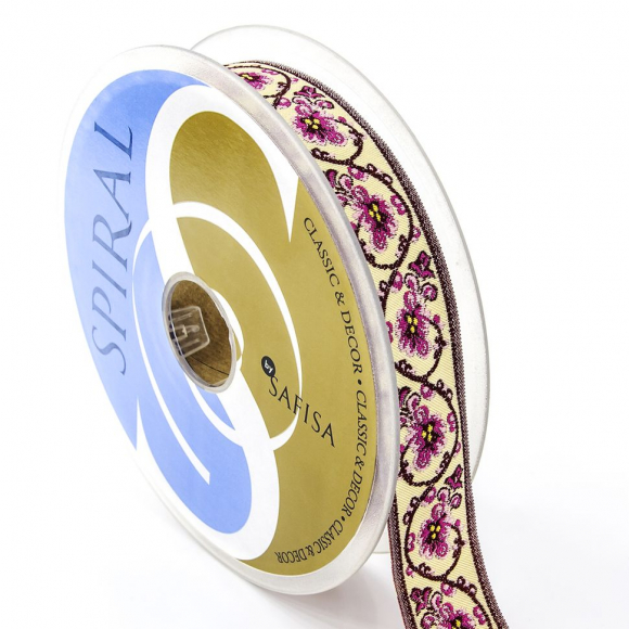 Лента жаккард SAFISA, 25 мм, 15 м, цвет 01