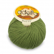 Пряжа ADELIA KATTY (100% шерсть) 10х50г/150м цв.20 зелёный