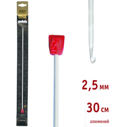 Крючок вязальный "Тунисский" алюминий addiTun tunesische №2,5 30 см