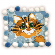 Набор для вышивания РИОЛИС арт.386 Подушка Кот 30х30 см