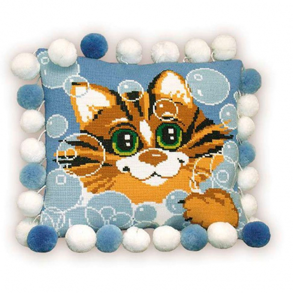 Набор для вышивания РИОЛИС арт.386 Подушка Кот 30х30 см Набор для вышивания РИОЛИС арт.386 Подушка Кот 30х30 см
