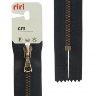 29289_Молния металл, AM, неразъёмная, на атласной тесьме, 4 мм, 18 см, цвет 2110, черный