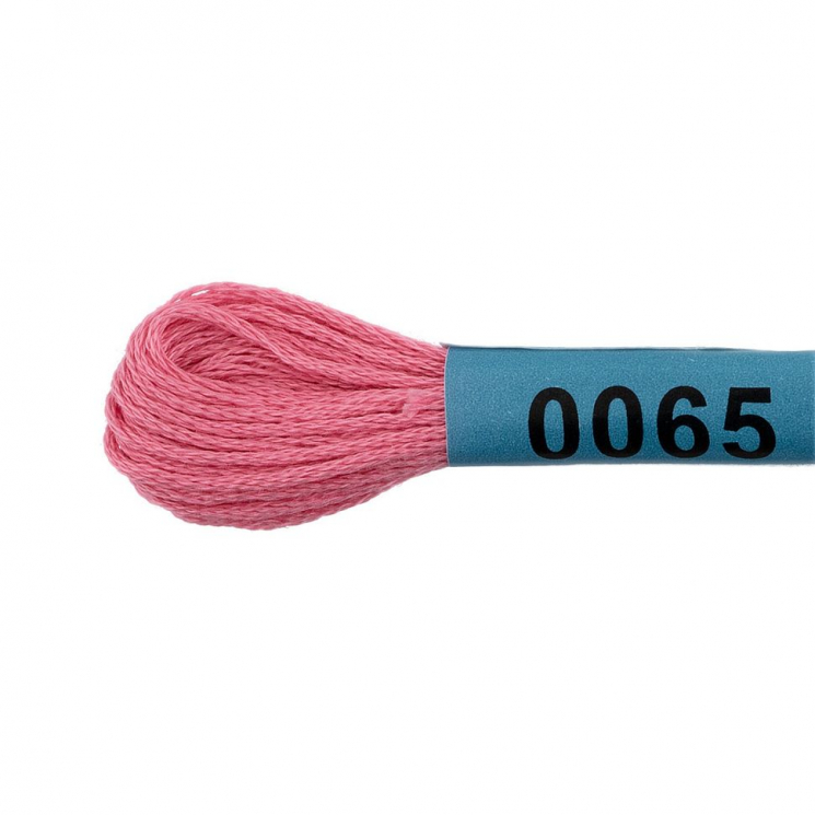 Нитки для вышивания Gamma мулине (0001-0206) 100% хлопок 24 x 8 м цв.0065 розовый