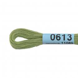 Нитки для вышивания Gamma мулине (0207-0819) 100% хлопок 24 x 8 м цв.0613 св.оливковый
