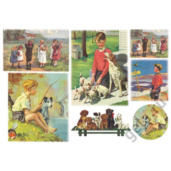 52722_Бумага рисовая "Дети"