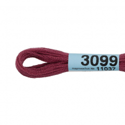 Нитки для вышивания Gamma мулине (3071-3172) 100% хлопок 24 x 8 м цв.3099 гр.вишневый