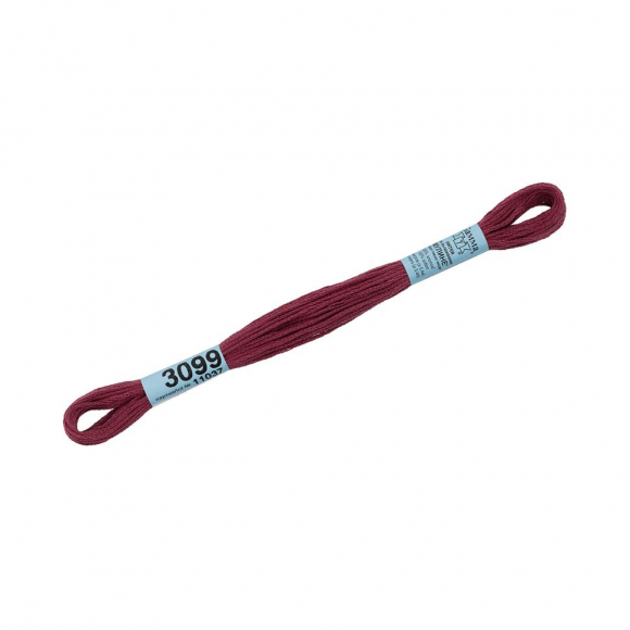 Нитки для вышивания Gamma мулине (3071-3172) 100% хлопок 24 x 8 м цв.3099 гр.вишневый