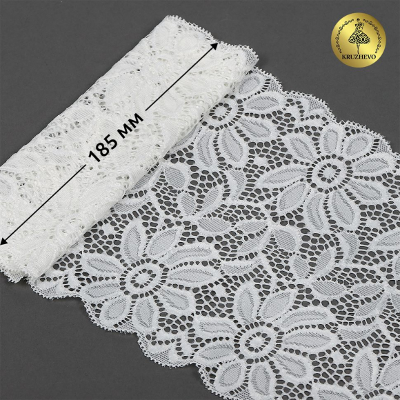 Кружево-стрейч KRUZHEVO арт.TBY.L3727 шир.185мм (под заказ)