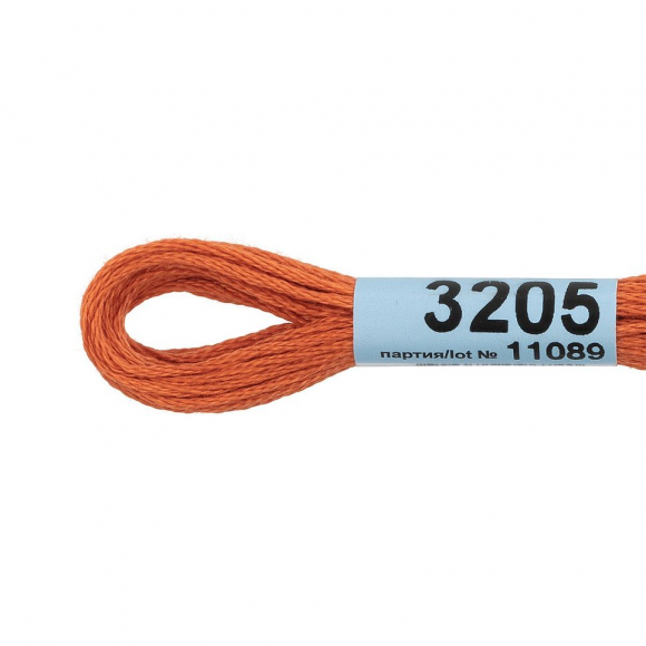 Нитки для вышивания Gamma мулине (3173-6115) 100% хлопок 24 x 8 м цв.3205 св.коричневый