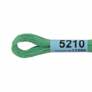Нитки для вышивания Gamma мулине (3173-6115) 100% хлопок 24 x 8 м цв.5210 зеленый