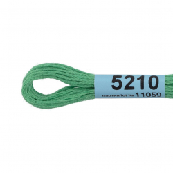 Нитки для вышивания Gamma мулине (3173-6115) 100% хлопок 24 x 8 м цв.5210 зеленый
