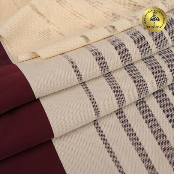 Кружево-стрейч KRUZHEVO арт.TBY.PN7266 шир.240мм цв.126 бежевый уп.25м