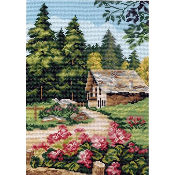 Рисунок на канве МАТРЕНИН ПОСАД арт.28х37 - 0739 Утро на даче