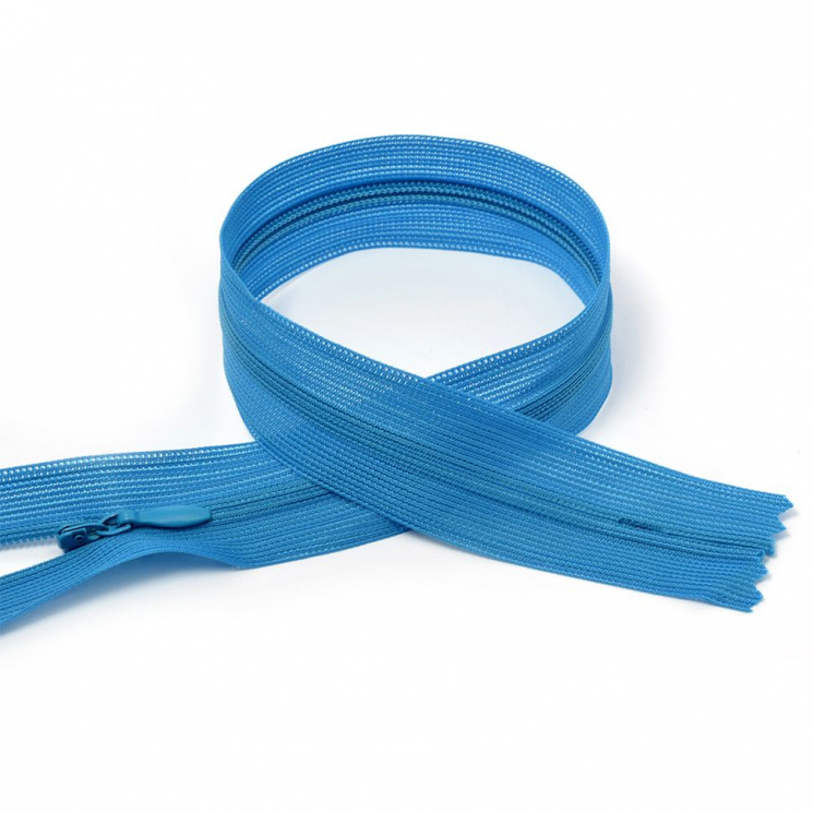 Молния MaxZipper пласт. потайная №3 20см н/р цв.F216 голубой уп.50шт