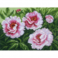 Рисунок на канве МАТРЕНИН ПОСАД арт.28х37 - 0694-1 Пионы