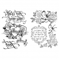 74628_Набор переводных изображений (Transfer) "Любовь и розы"