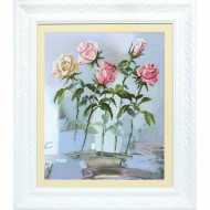 Набор для вышивания с рисунком на канве ЧАРИВНА МИТЬ арт.РК-080 Пробуждение роз 27,5х34,5 см