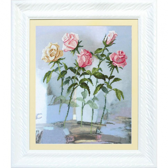 Набор для вышивания с рисунком на канве ЧАРИВНА МИТЬ арт.РК-080 Пробуждение роз 27,5х34,5 см Набор для вышивания с рисунком на канве ЧАРИВНА МИТЬ арт.РК-080 Пробуждение роз 27,5х34,5 см