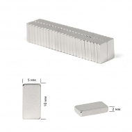 Магнит неодимовый прямоугольник 10x5x2мм арт.TBY.M1052 уп.50 шт Магнит неодимовый прямоугольник 10x5x2мм арт.TBY.M1052 уп.50 шт
