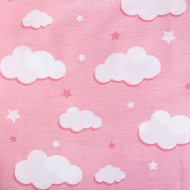 Ткань ранфорс Облака, арт.WH 2813-v05, 130г/м?,100% хлопок, шир.240см, цв.розовый, уп.3м