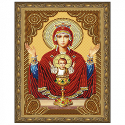 Картина 5D мозаика с нанесенной рамкой Molly арт.KM0809 Неупиваемая Чаша (12 цветов) 20х30 см